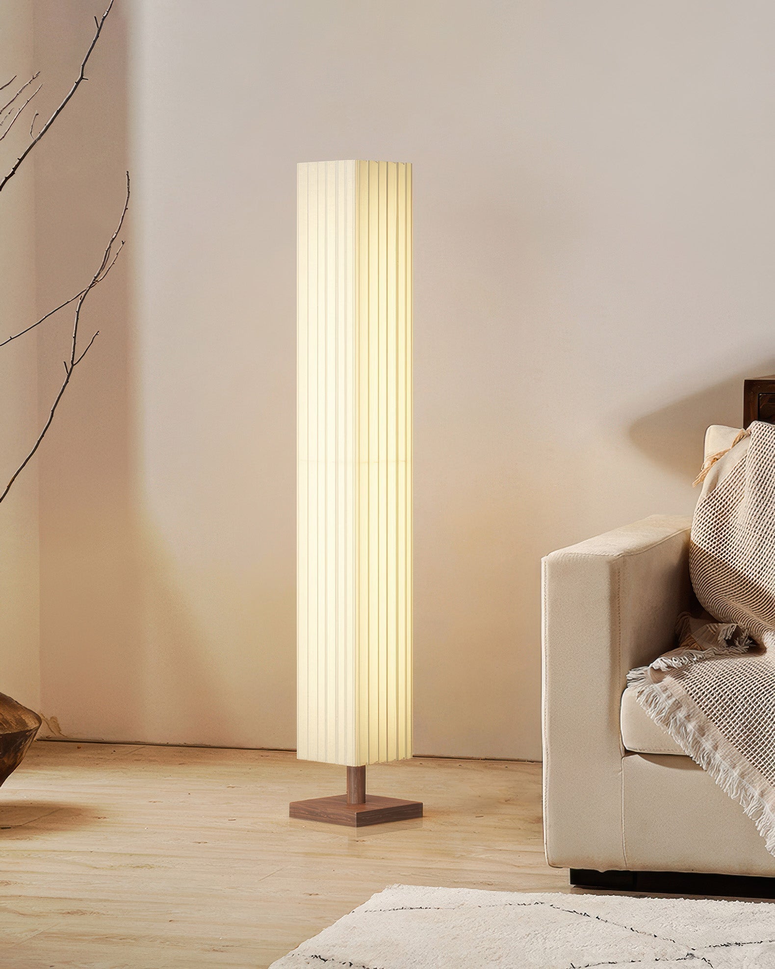 Rustic Wooden Floor Lamp For Living Room Reading - Luxicro