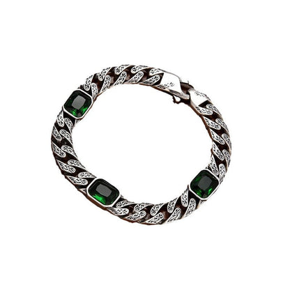 Simple Diamond Pattern Copper Chain Bracelet