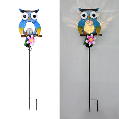 Bright Outdoor Solar Powered Owl Lamp