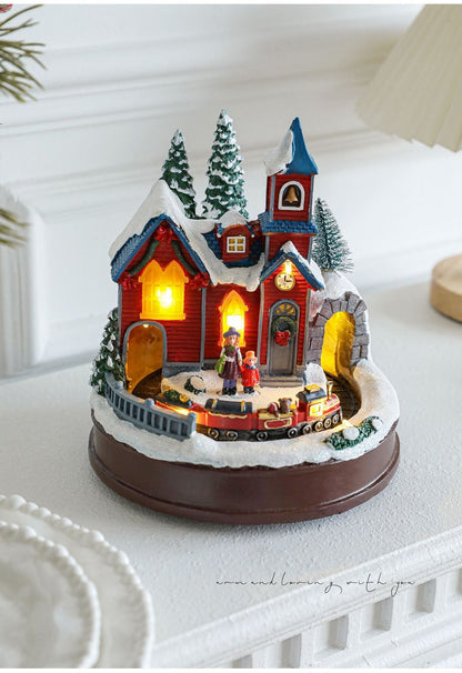 Colorful LED Music Christmas Ornament Box