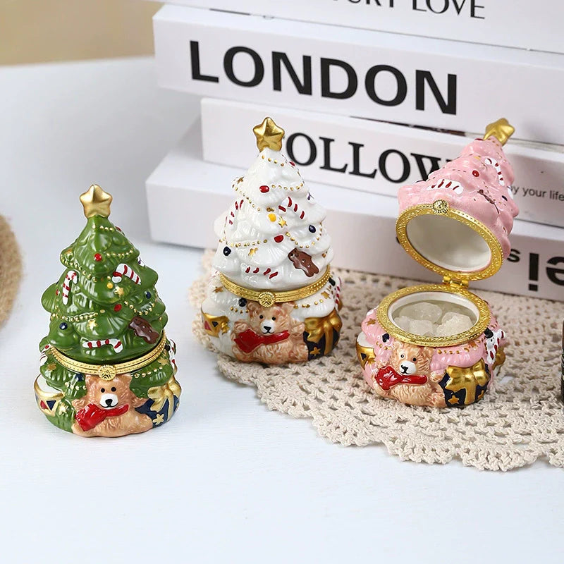 Cute Ceramic Teddy Holiday Figure