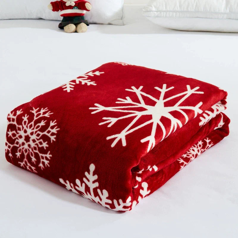 Cozy Winter Christmas Throw Blanket