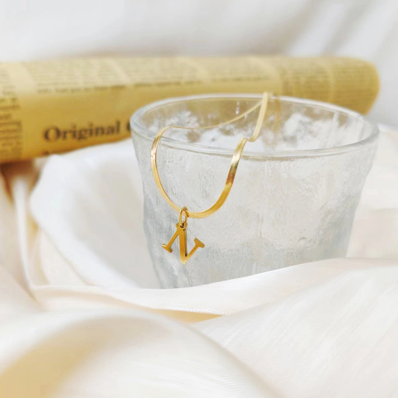 Classic Herringbone Link Chain Necklace