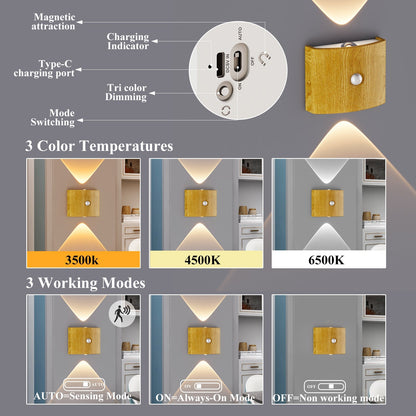 Simple Plug Motion Activated LED Wall Lamp
