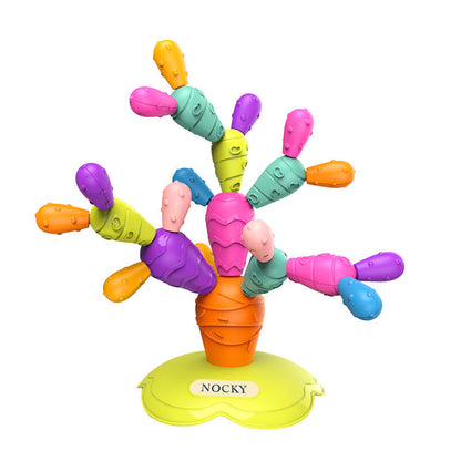 Colorful Learning Cactus Fridge Magnet