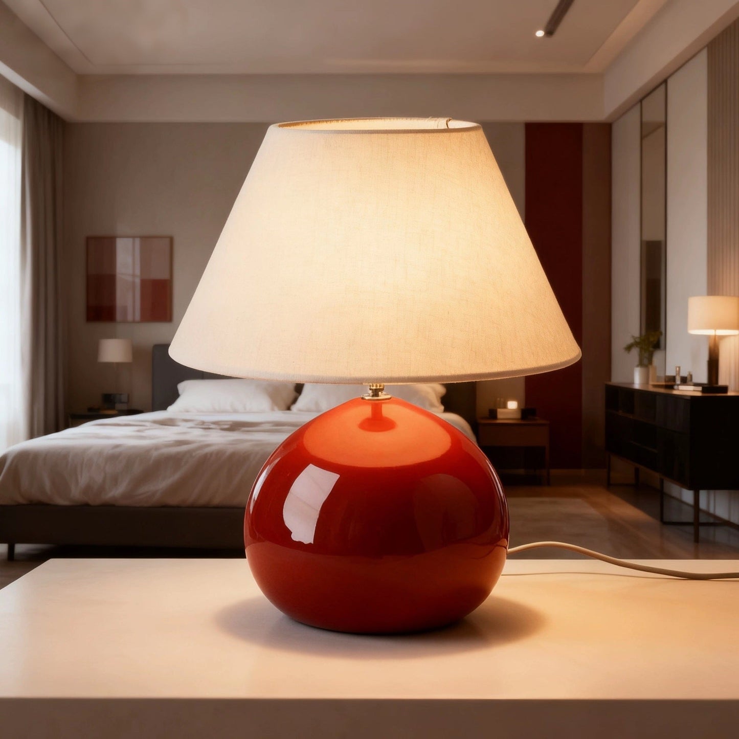 Rustic Brown Traditional Table Lamp