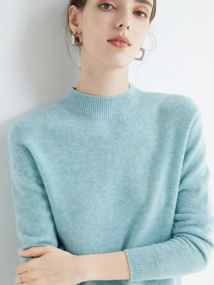 Cozy Crew Neck Wool Sweater for Women