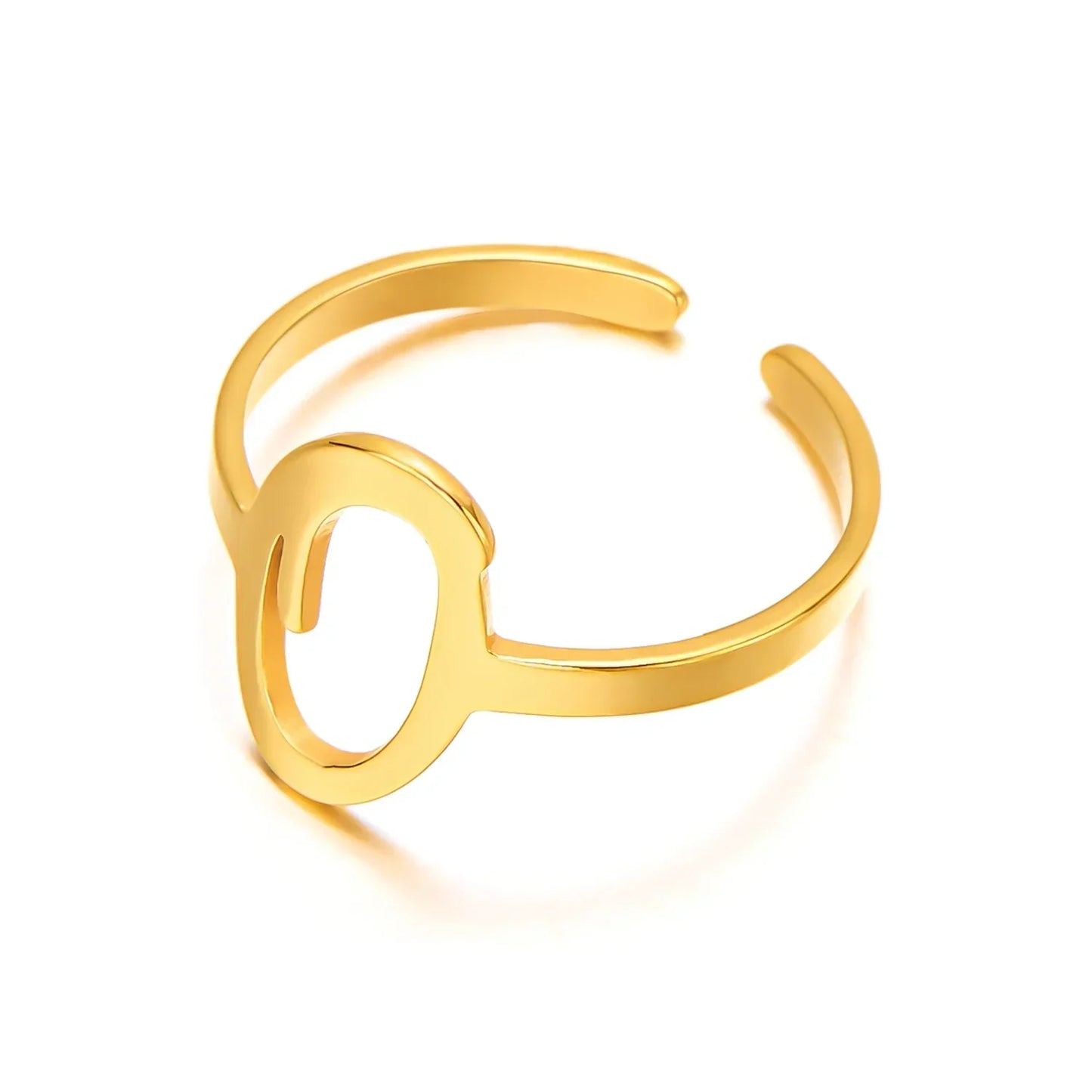 Custom Engraved Initial Silver Ring