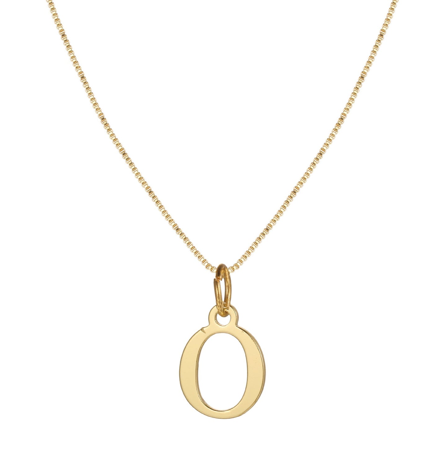 Classic 14k Gold Monogram Pendant Necklace