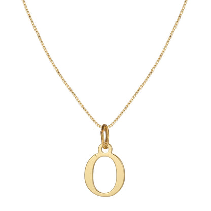 Classic 14k Gold Monogram Pendant Necklace