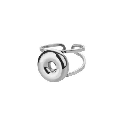 Customizable Initial Open Circle Ring