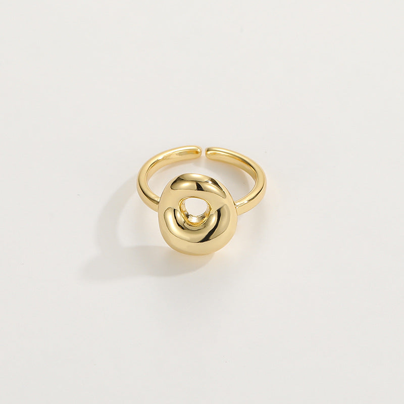 Stylish Monogram Letter Ring
