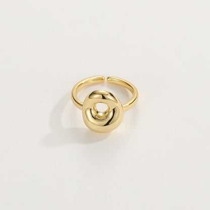 Stylish Monogram Letter Ring