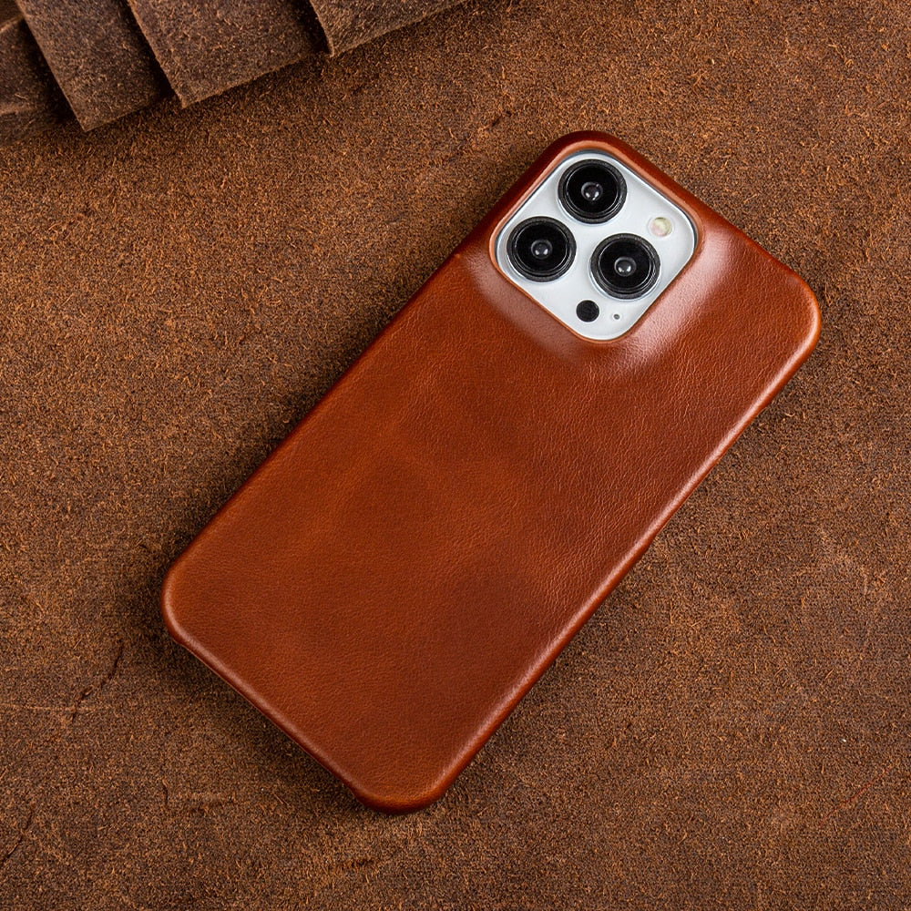 Premium Real Leather iPhone Phone Cover
