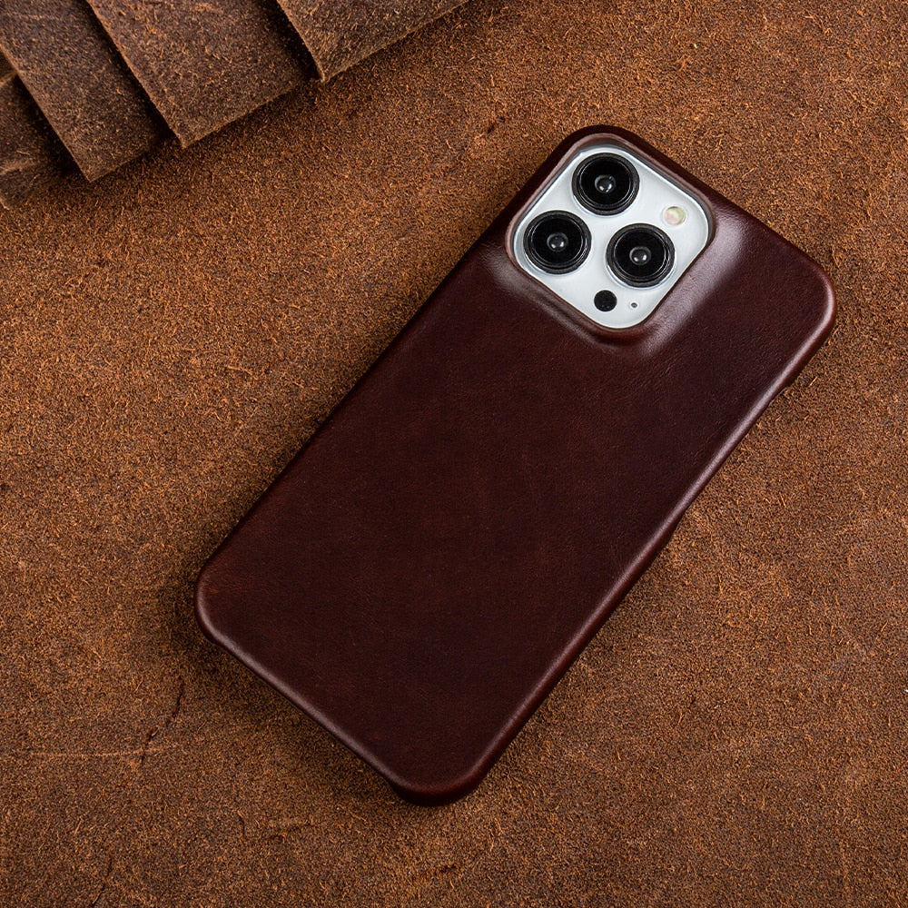 Premium Leather iPhone Cover, Protective Phone Case - Luxicro