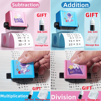 Colorful Educational Number Stamp Set