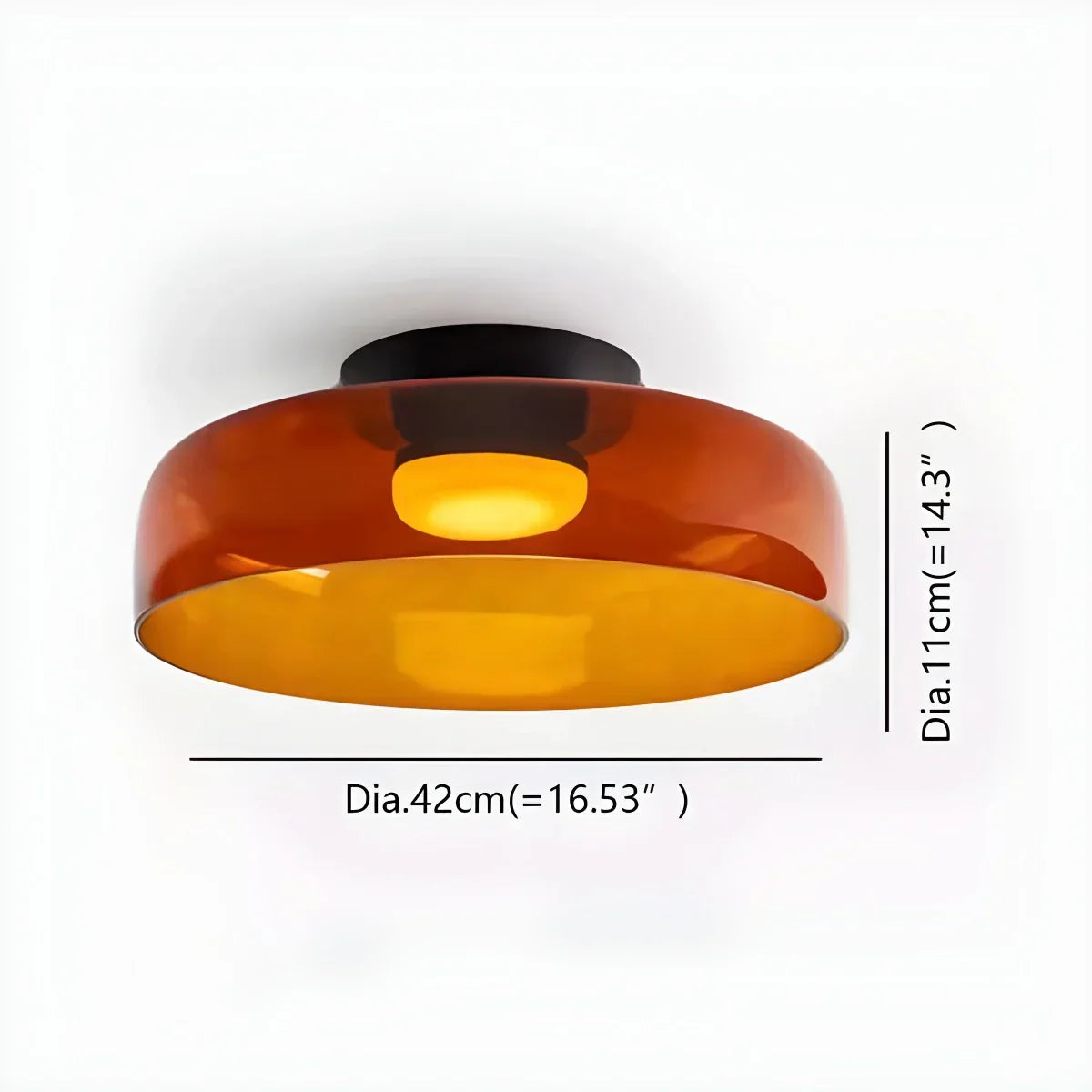 Colorful Glass Bedroom Ceiling Lamp