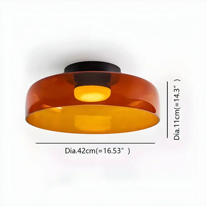Colorful Glass Bedroom Ceiling Lamp