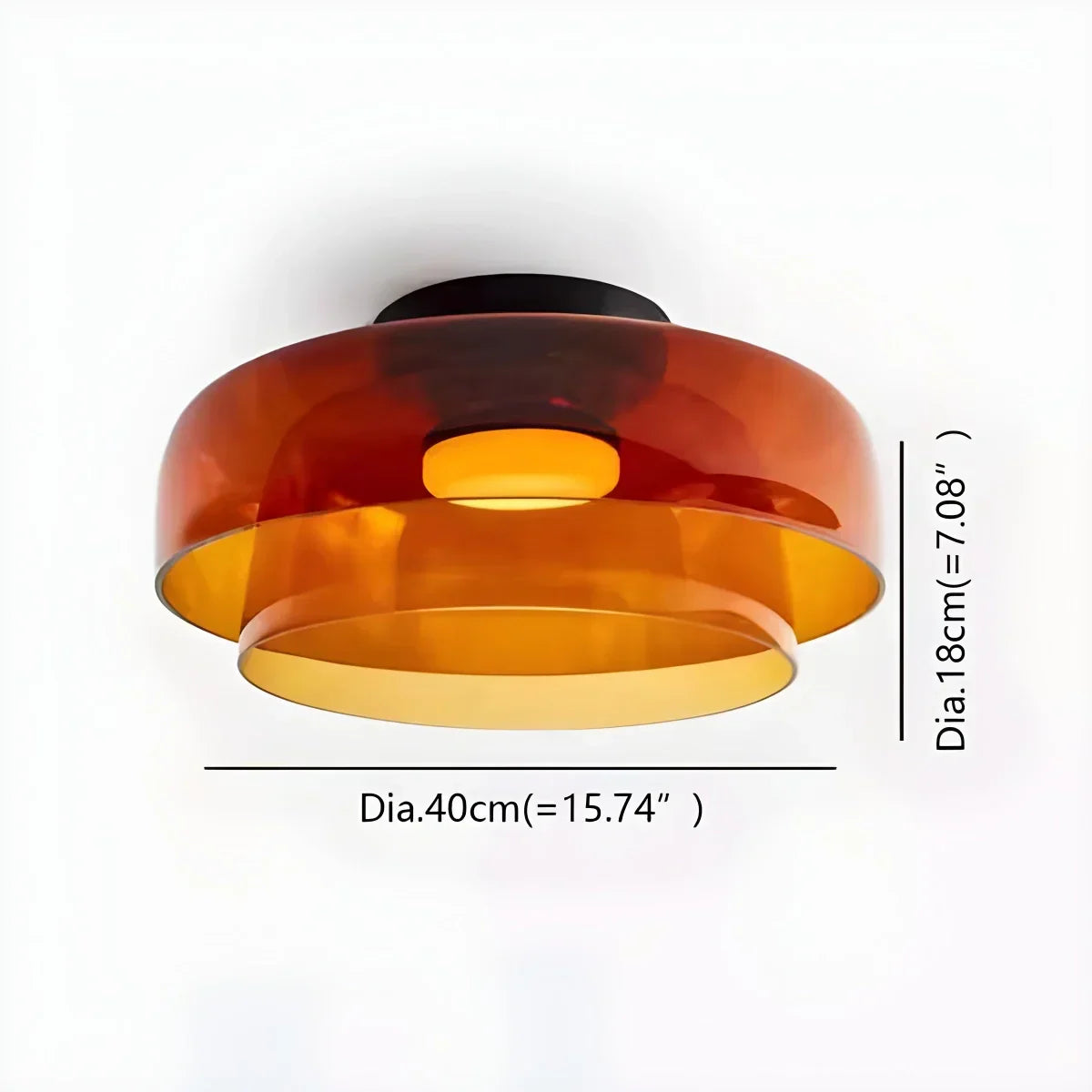 Colorful Glass Bedroom Ceiling Lamp