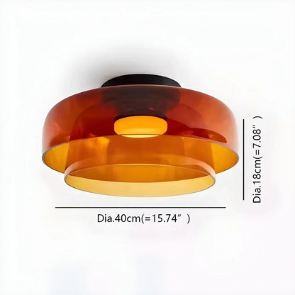 Colorful Glass Bedroom Ceiling Lamp