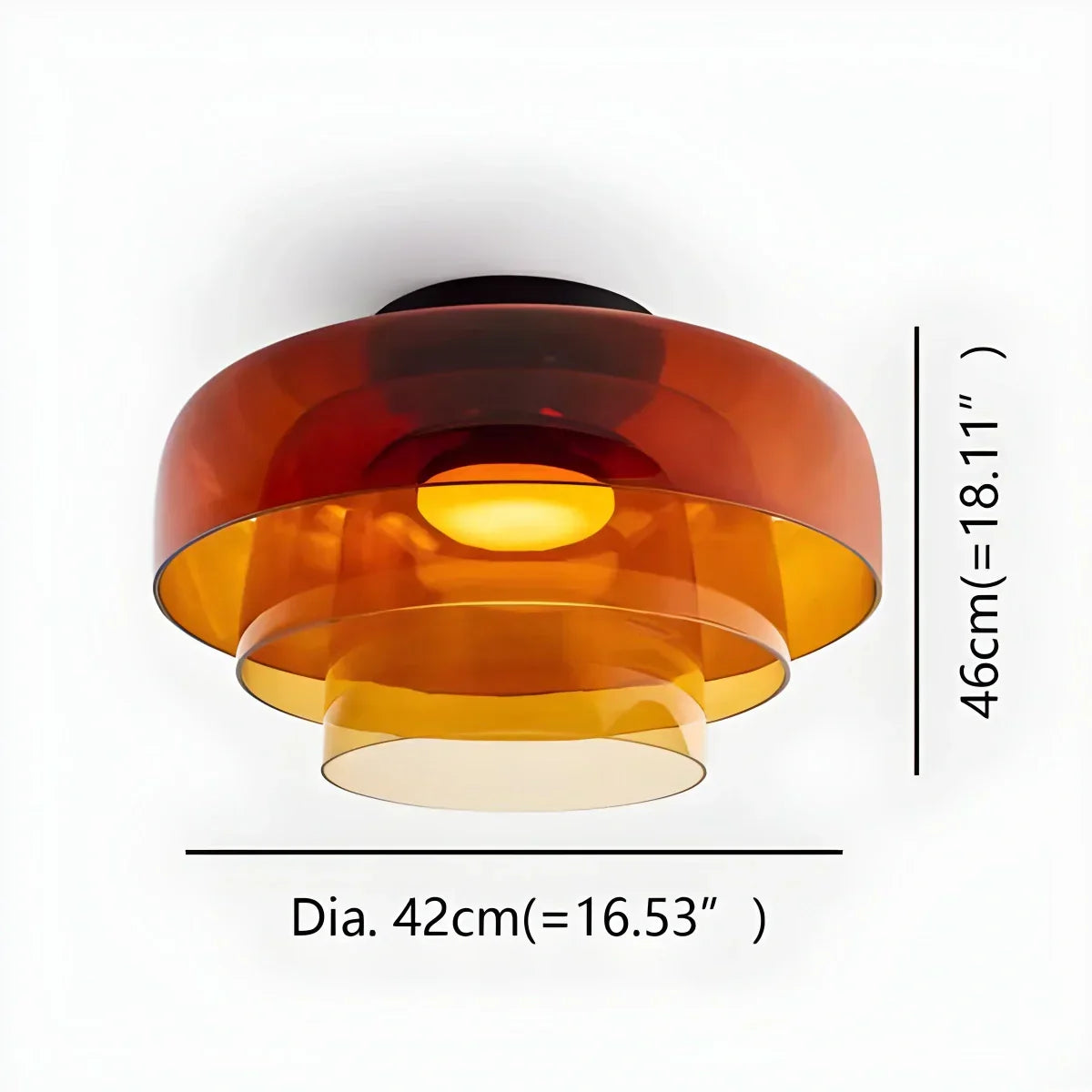 Colorful Glass Bedroom Ceiling Lamp