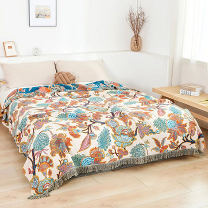 Decorative Floral Throw Blanket - Luxicro
