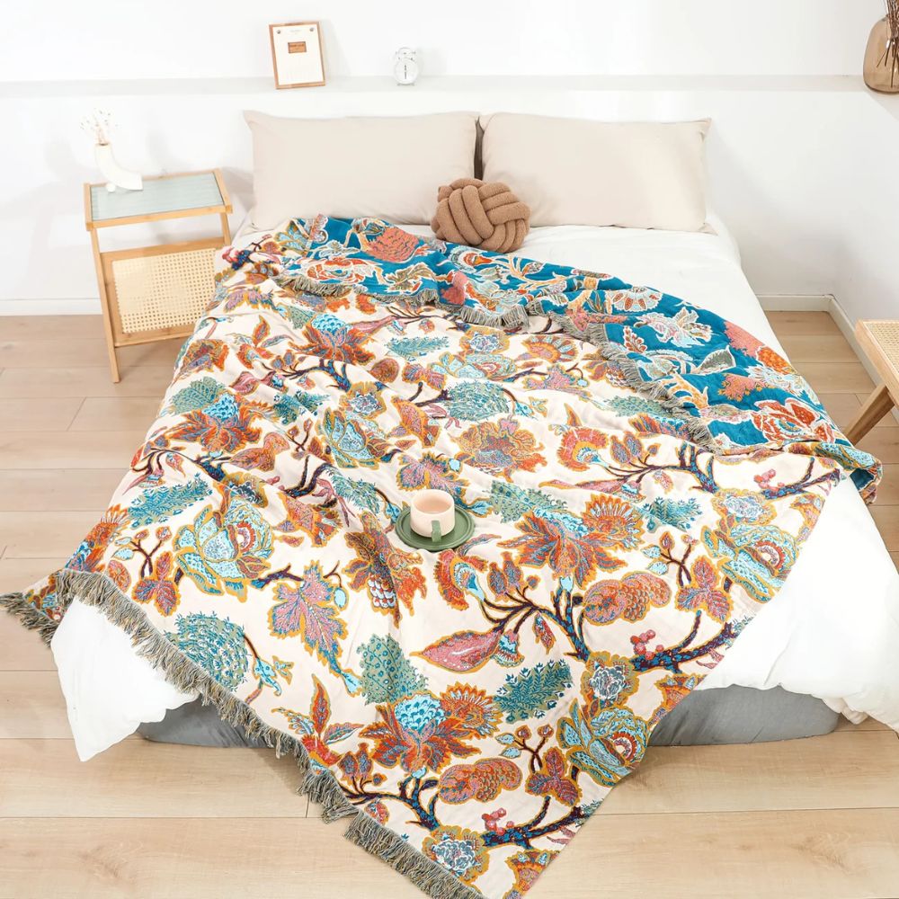 Decorative Floral Throw Blanket