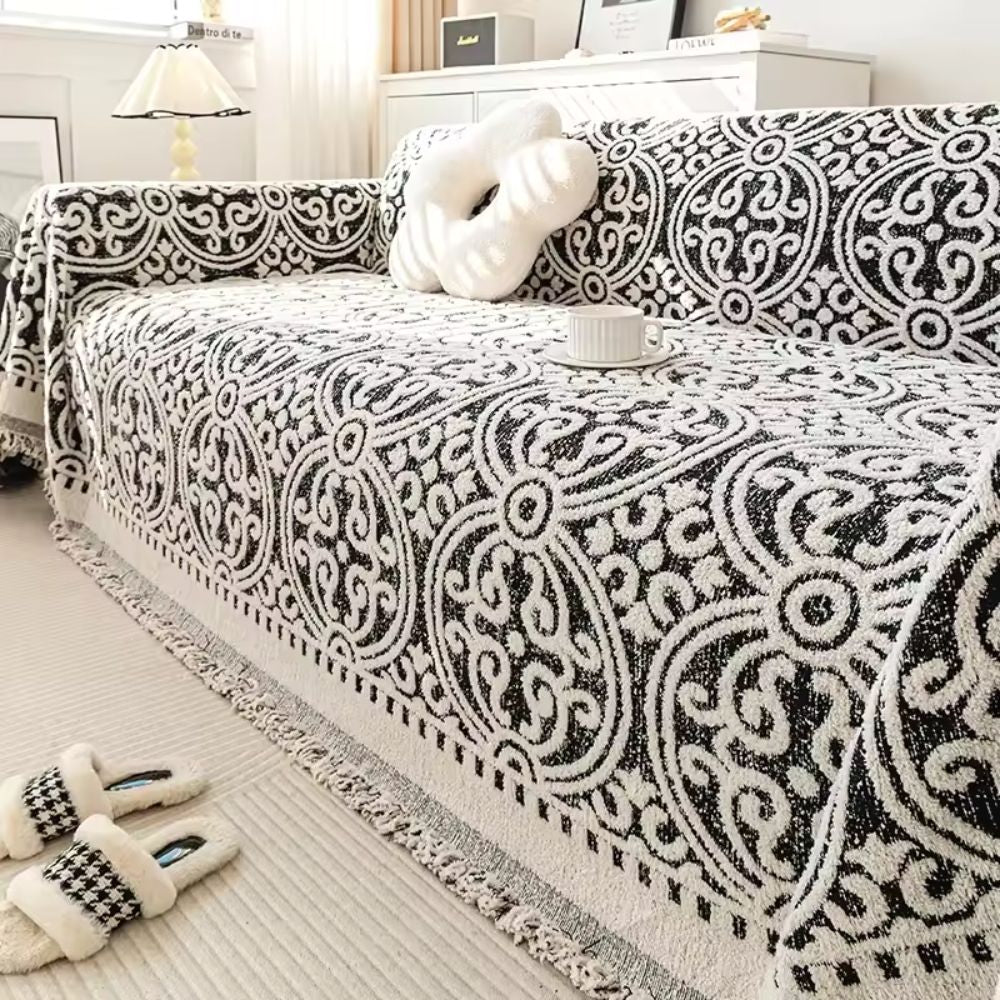 Decorative Patterned Couch Slipcover - Luxicro