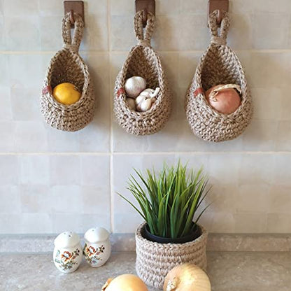Bohemian Macrame Hanging Storage Baskets - Luxicro