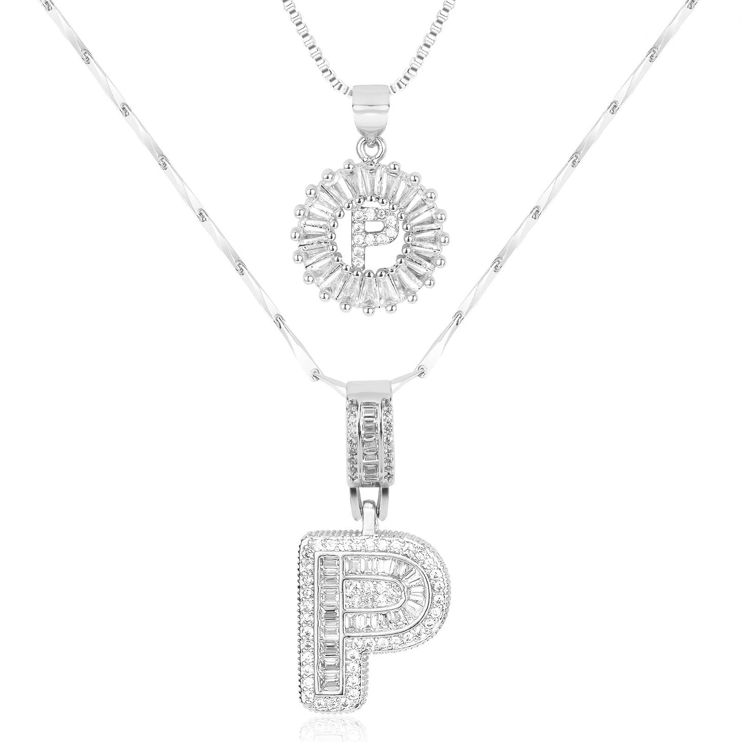 Fine 14k Gold Initial Diamond Pendant Necklace