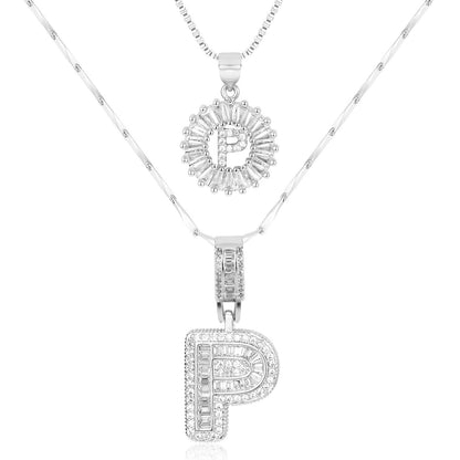 Fine 14k Gold Initial Diamond Pendant Necklace