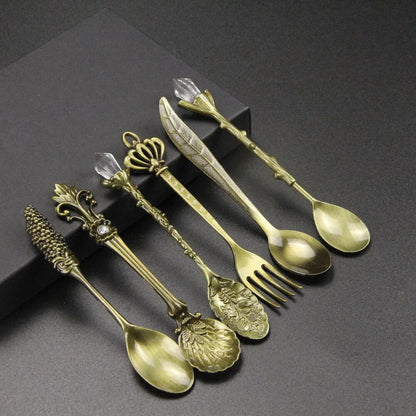 Vintage Engraved Teaspoon - Luxury Silverware
