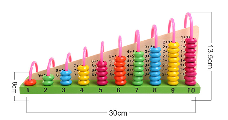 Bright Wooden Educational Counting Frame