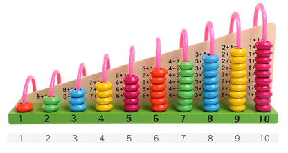 Bright Wooden Educational Counting Frame