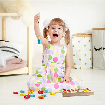 Classic Childrens Wooden Fishing Toy Set