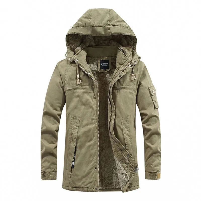 Warm Men's Fleece Hoodie - Thick Cozy Lining, Winter