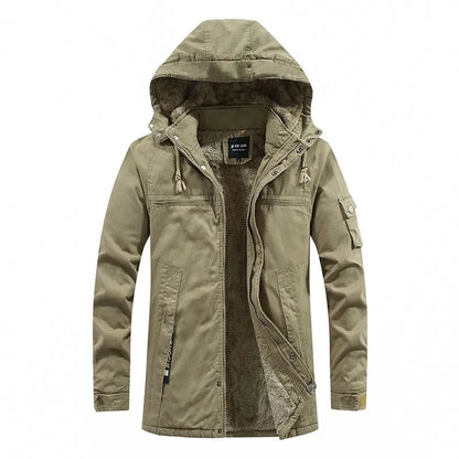 Warm Men's Fleece Hoodie - Thick Cozy Lining, Winter