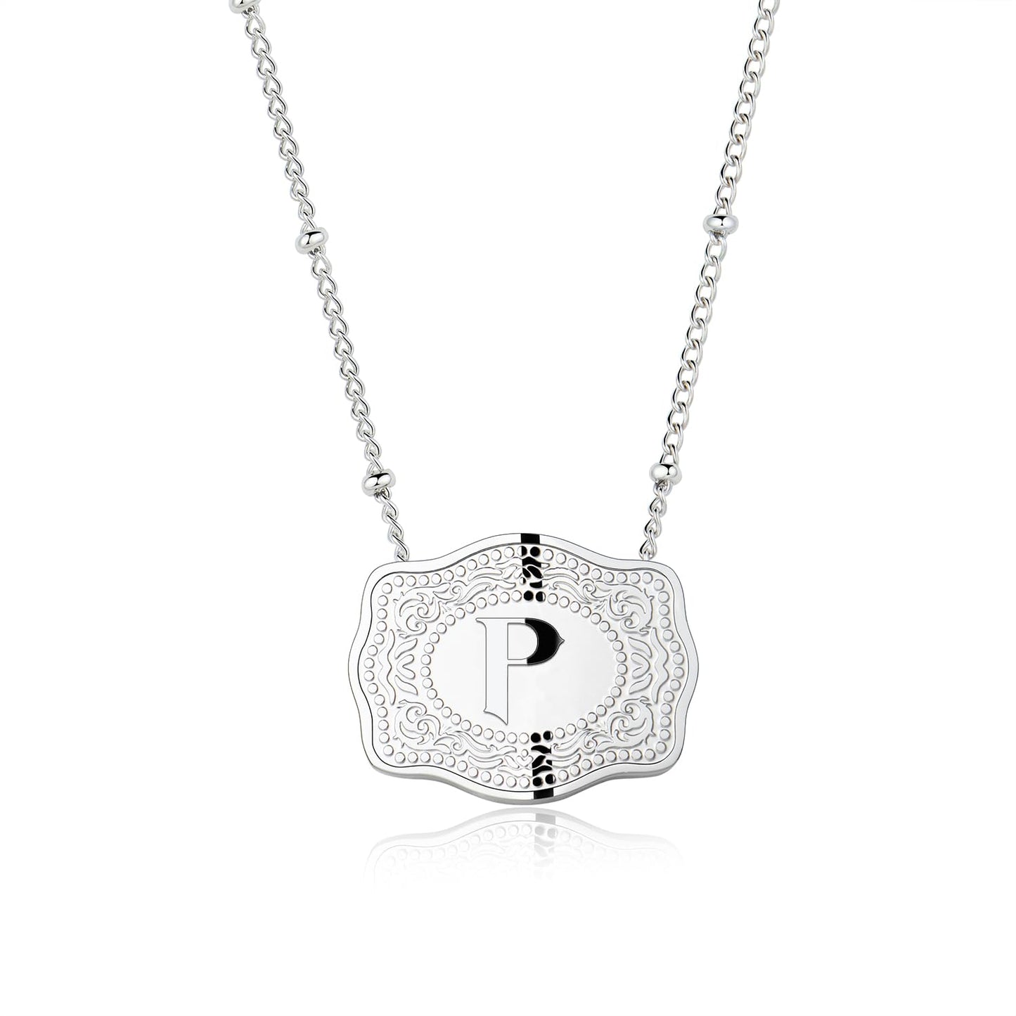 Dainty Monogram Pendant Necklace With Charm