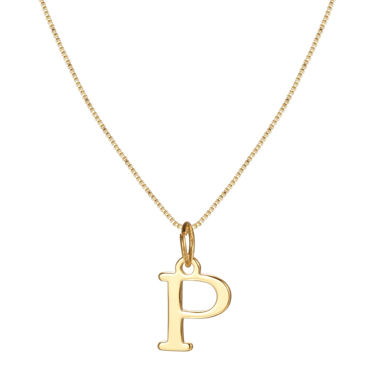 Classic 14k Gold Monogram Pendant Necklace
