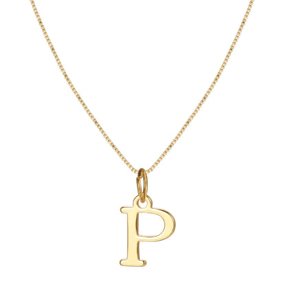 Classic 14k Gold Monogram Pendant Necklace