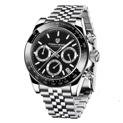 Luxury 40mm Automatic Chrono Watch - Ceramic Sapphire