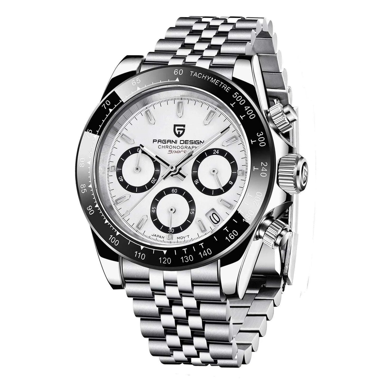 Luxury 40mm Automatic Chrono Watch - Ceramic Sapphire