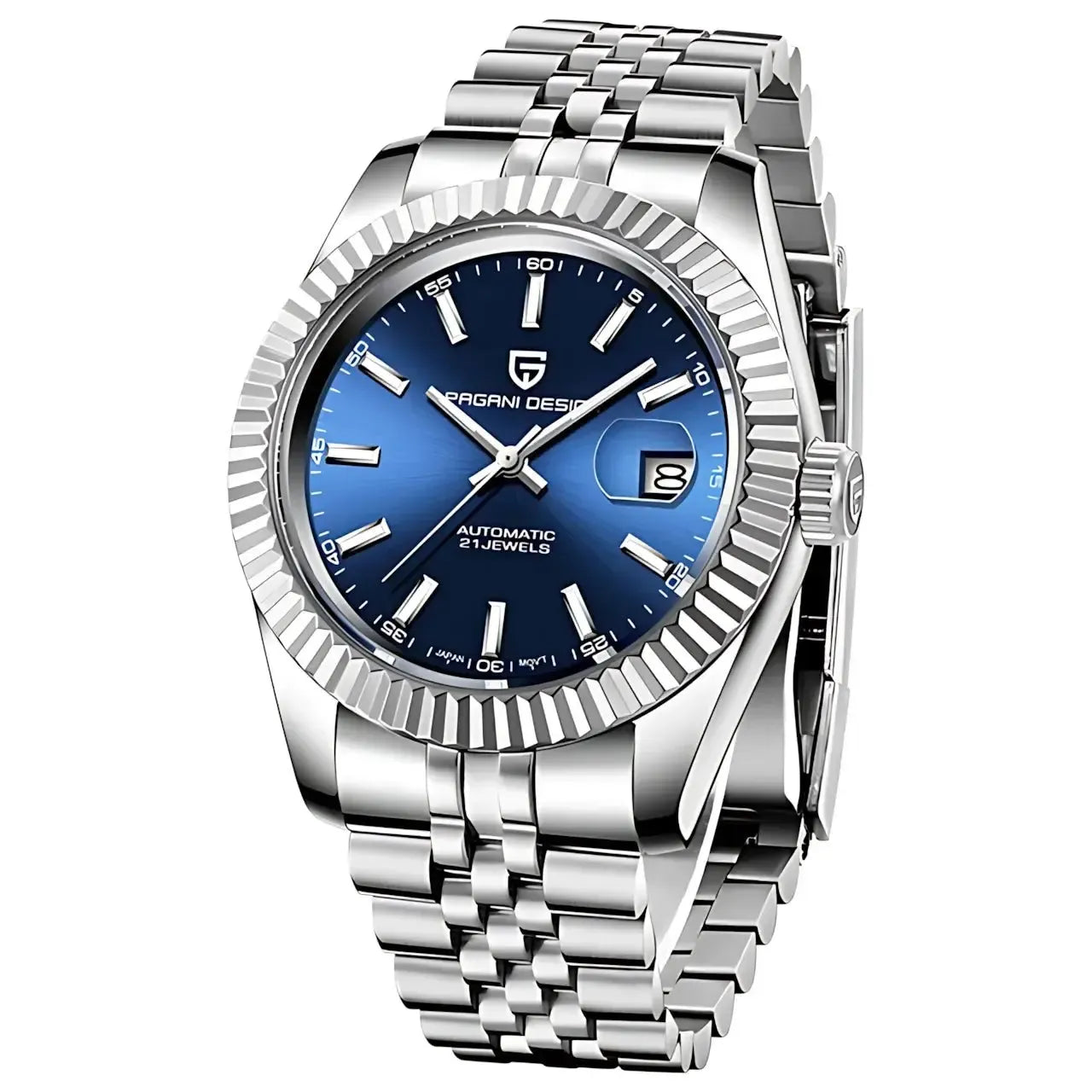 Luxury 42mm Automatic Stainless Steel Watch - Waterproof