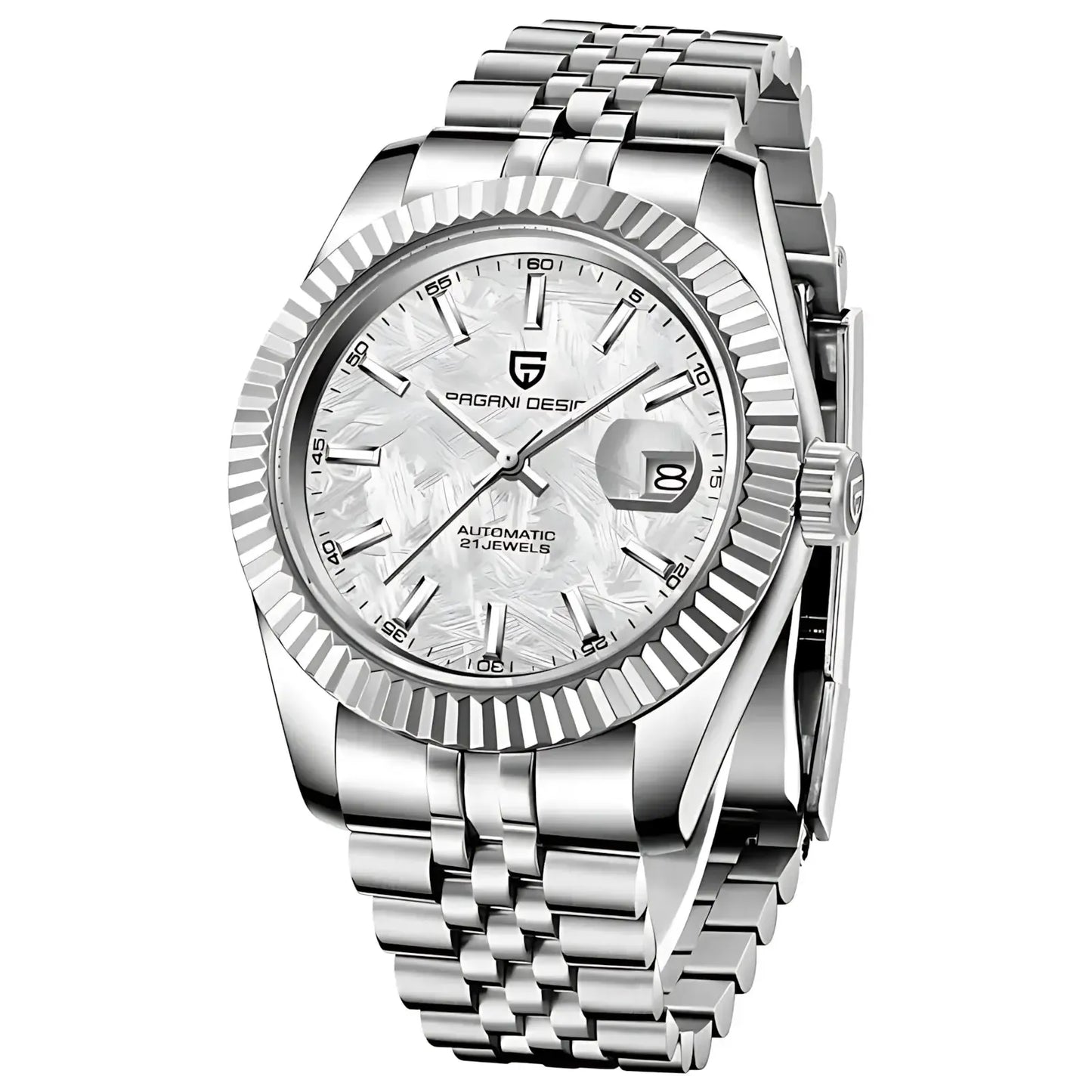 Luxury 42mm Automatic Stainless Steel Watch - Waterproof