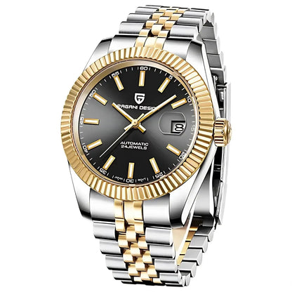 Luxury 42mm Automatic Stainless Steel Watch - Waterproof