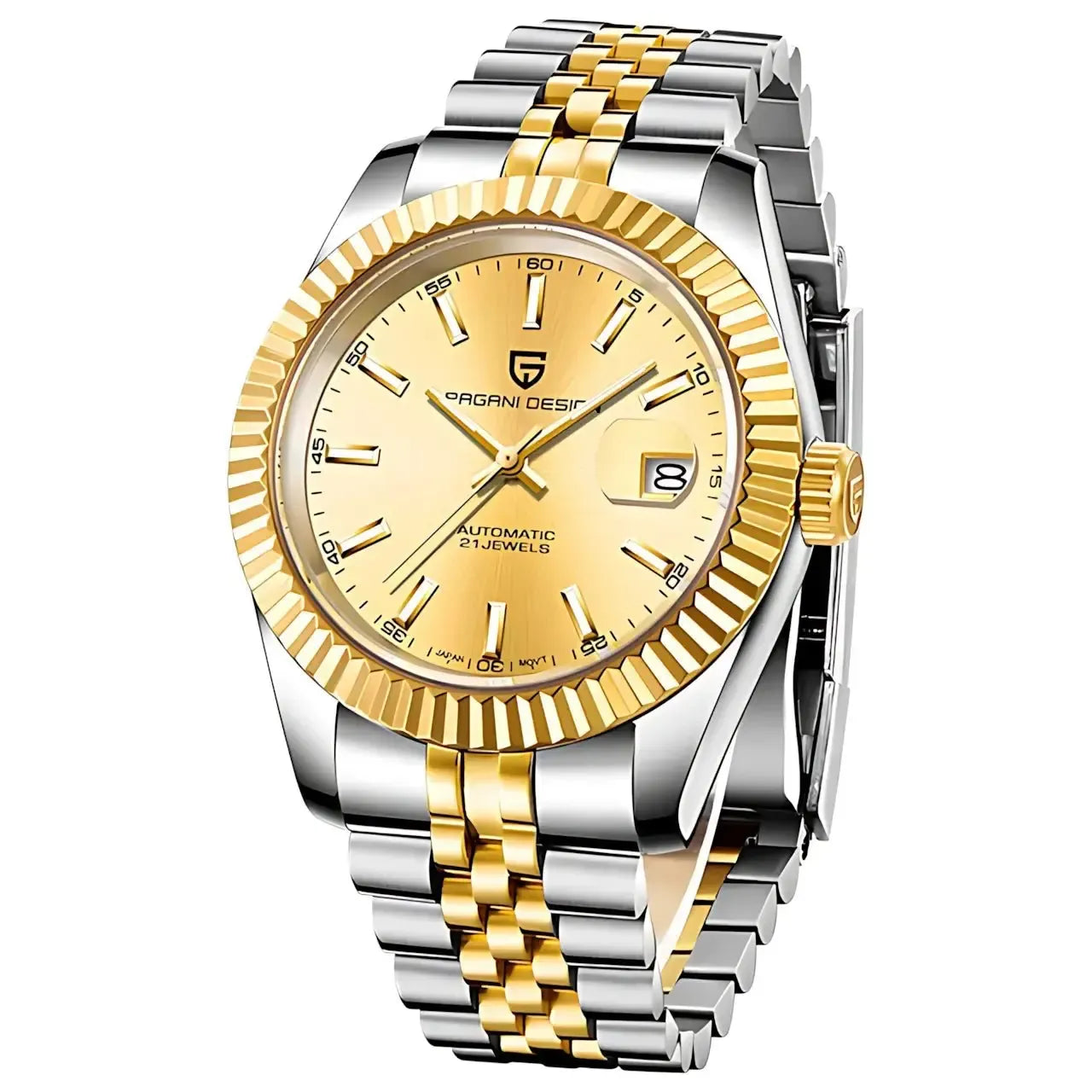 Luxury 42mm Automatic Stainless Steel Watch - Waterproof