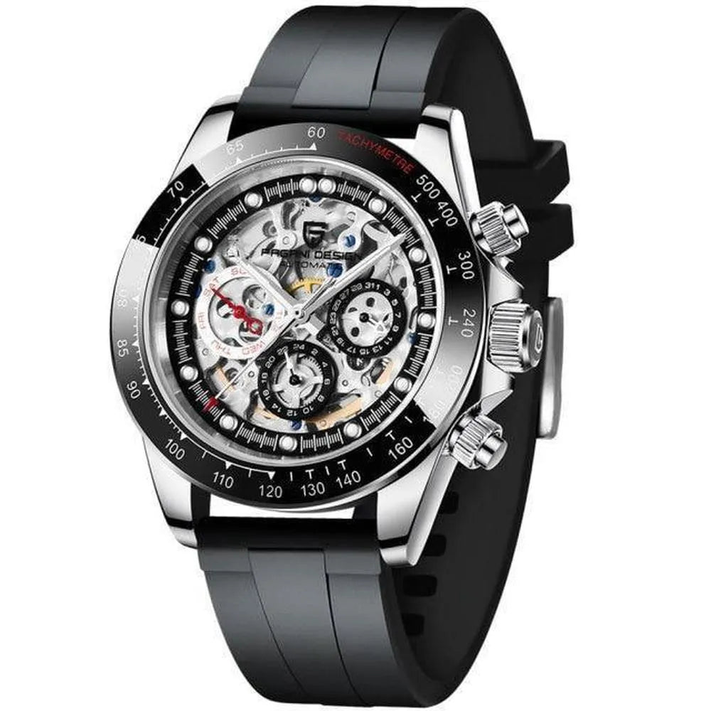 Luxury 40mm Stainless Steel Automatic Watch - Sapphire Glass