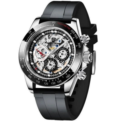 Luxury 40mm Stainless Steel Automatic Watch - Sapphire Glass