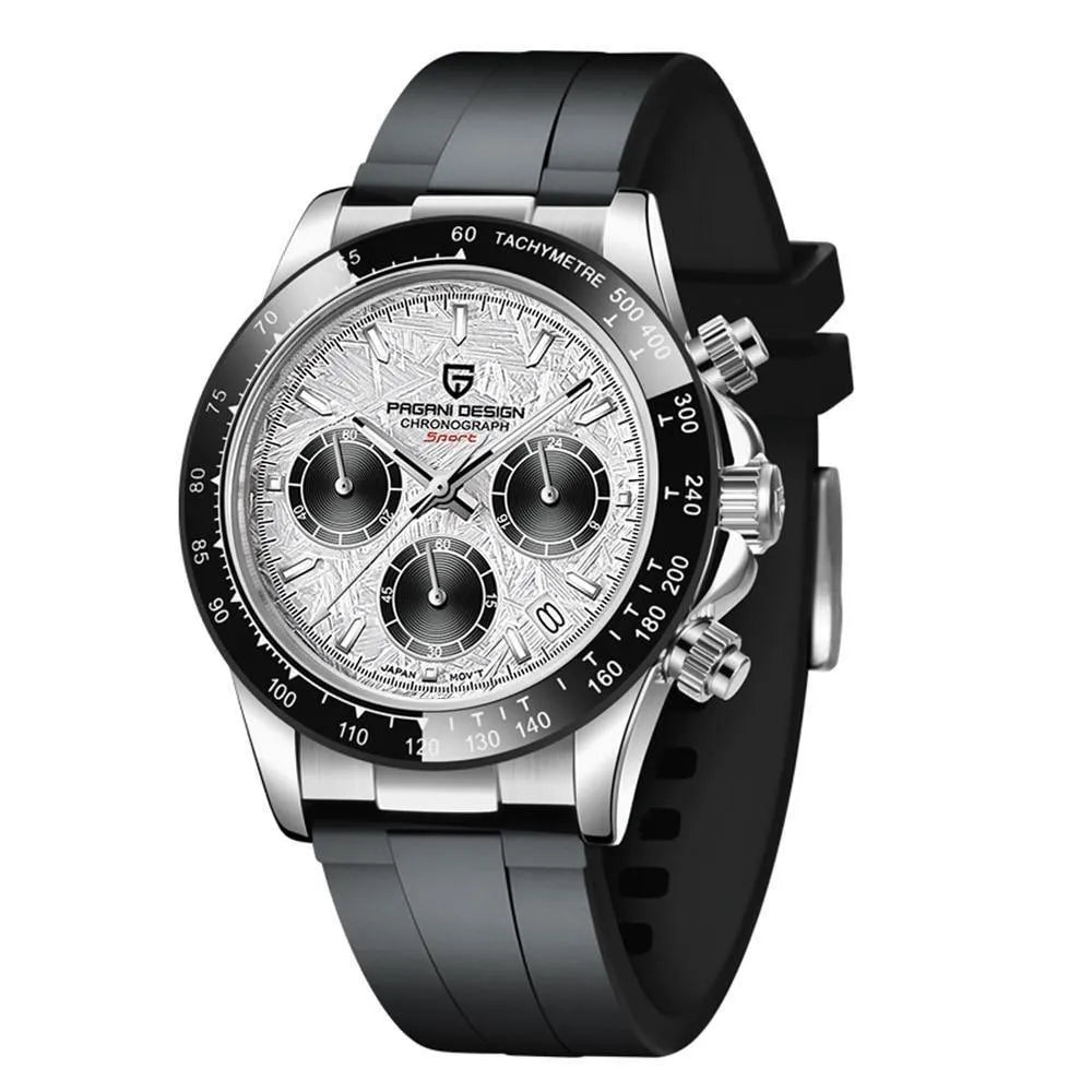 Luxury 40mm Automatic Chrono Watch - Ceramic Sapphire