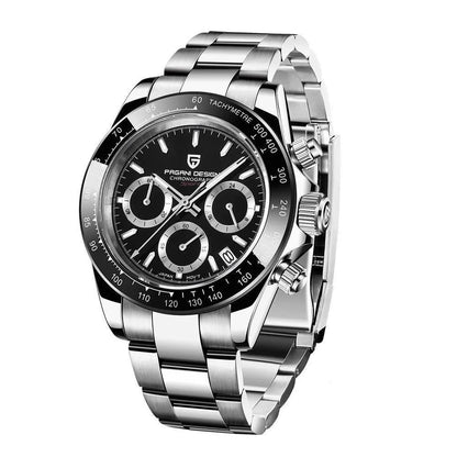 Luxury 40mm Automatic Chrono Watch - Ceramic Sapphire